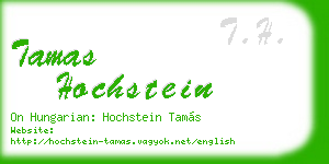 tamas hochstein business card
